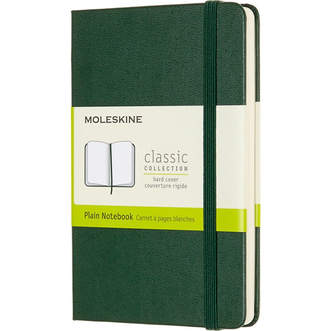 Блокнот MOLESKINE Classic Pocket, нелинованный, зелёный QP012K15
