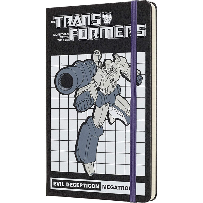 Блокнот MOLESKINE LIMITED EDITION TRANSFORMERS LARGE MEGATRON, линейка, черный LETFQP060MT